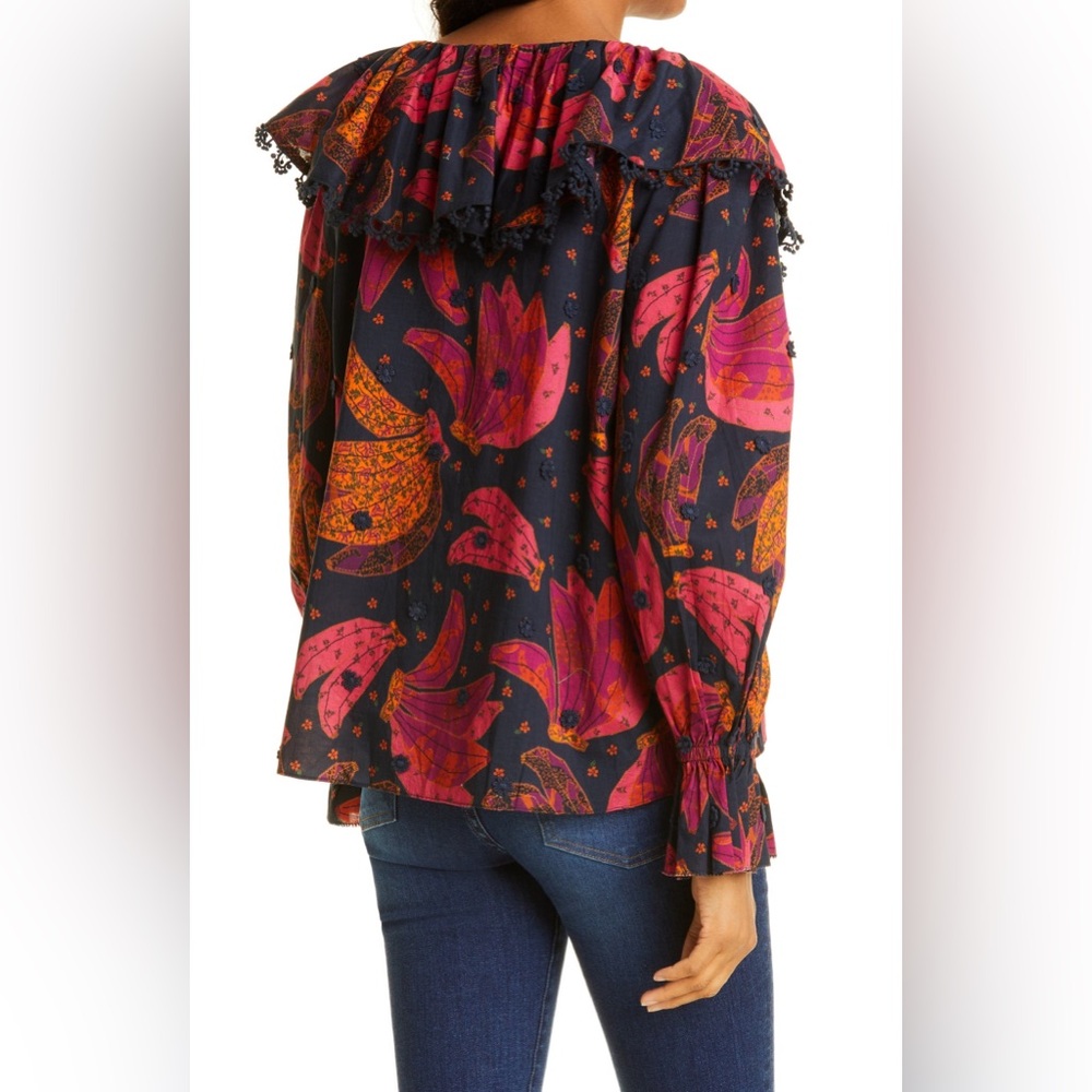 FARM Rio Patchwork Bananas Blouse Size Large - Picture 2 of 10